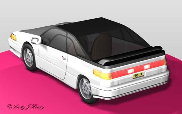 test car drawing rear