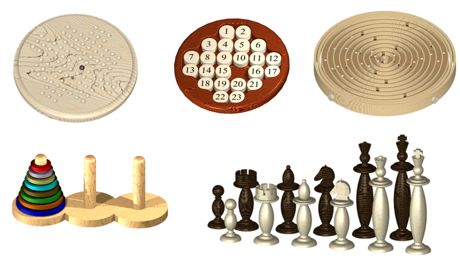wood turned games