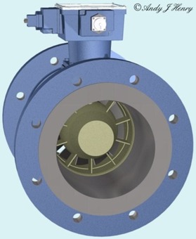 turbine gas meter rear