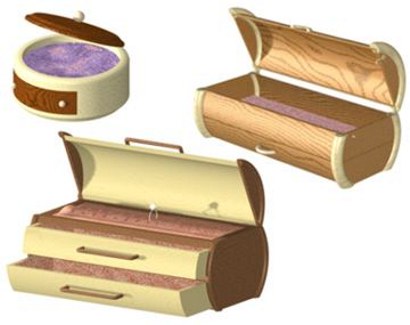 Wooden jewelry boxes